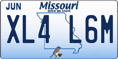 MO license plate XL4L6M