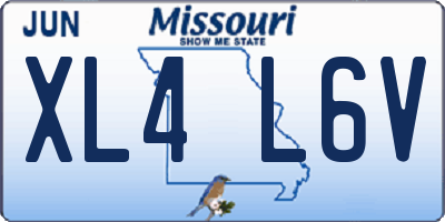 MO license plate XL4L6V