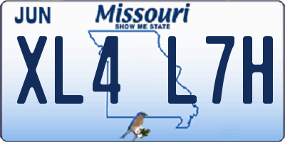 MO license plate XL4L7H