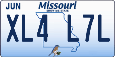 MO license plate XL4L7L