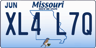 MO license plate XL4L7Q