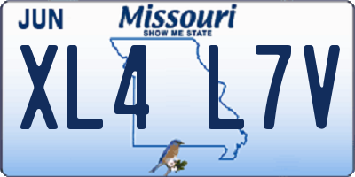 MO license plate XL4L7V