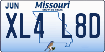MO license plate XL4L8D
