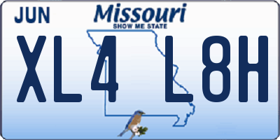 MO license plate XL4L8H
