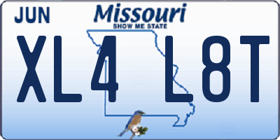 MO license plate XL4L8T