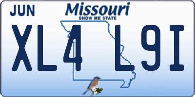 MO license plate XL4L9I