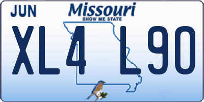 MO license plate XL4L9O