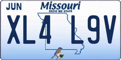 MO license plate XL4L9V