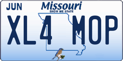 MO license plate XL4M0P