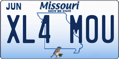 MO license plate XL4M0U