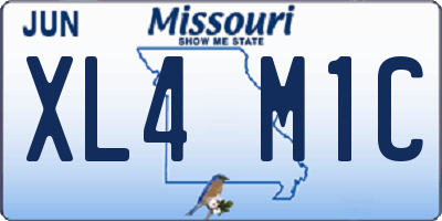 MO license plate XL4M1C