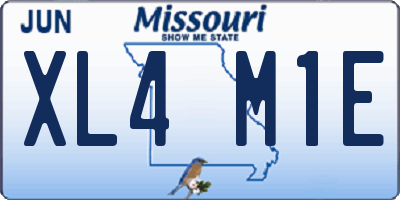 MO license plate XL4M1E