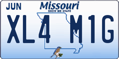 MO license plate XL4M1G