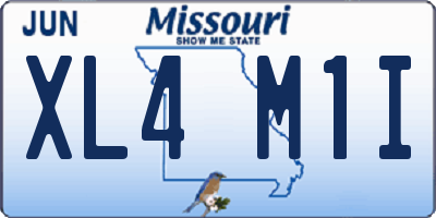 MO license plate XL4M1I