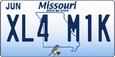 MO license plate XL4M1K
