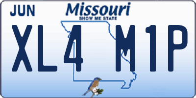 MO license plate XL4M1P