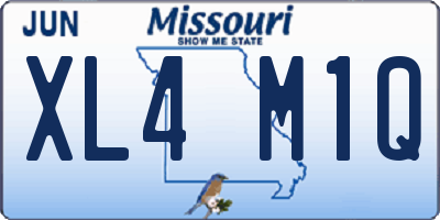 MO license plate XL4M1Q