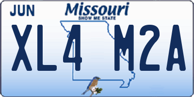 MO license plate XL4M2A