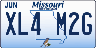 MO license plate XL4M2G