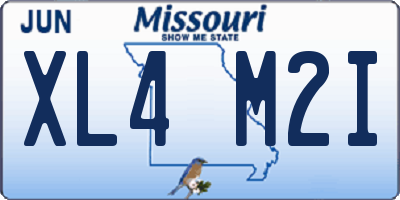 MO license plate XL4M2I