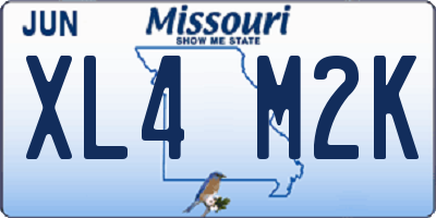 MO license plate XL4M2K