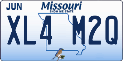 MO license plate XL4M2Q