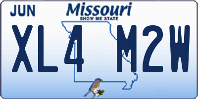 MO license plate XL4M2W