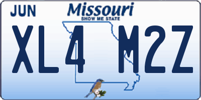 MO license plate XL4M2Z