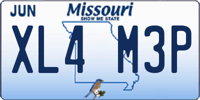 MO license plate XL4M3P