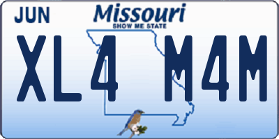 MO license plate XL4M4M