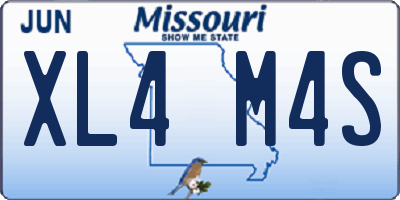 MO license plate XL4M4S