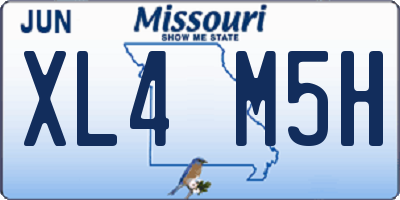 MO license plate XL4M5H