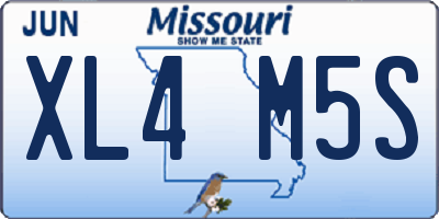 MO license plate XL4M5S