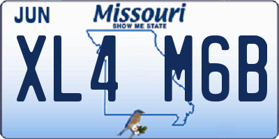 MO license plate XL4M6B
