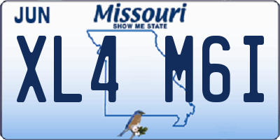 MO license plate XL4M6I