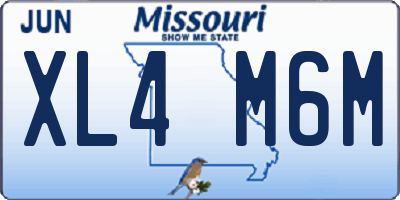 MO license plate XL4M6M