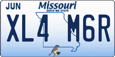 MO license plate XL4M6R