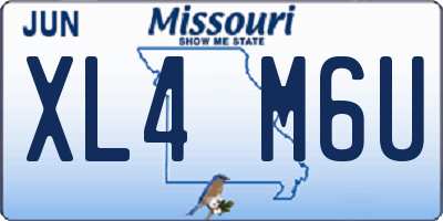 MO license plate XL4M6U