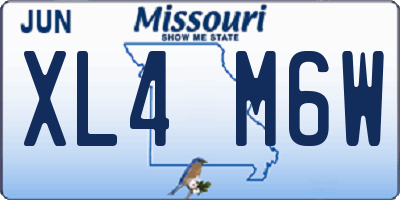 MO license plate XL4M6W