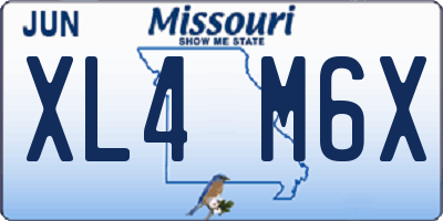 MO license plate XL4M6X