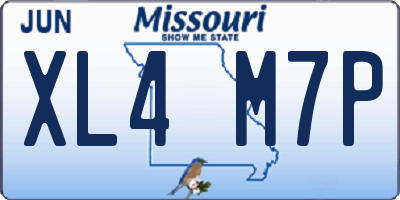 MO license plate XL4M7P