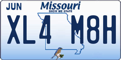 MO license plate XL4M8H