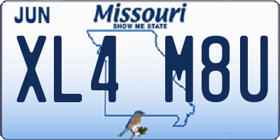 MO license plate XL4M8U