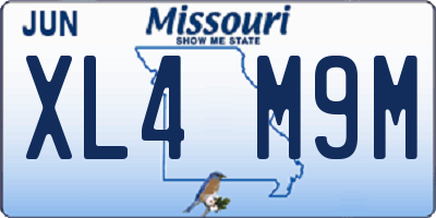 MO license plate XL4M9M