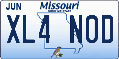 MO license plate XL4N0D