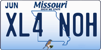 MO license plate XL4N0H