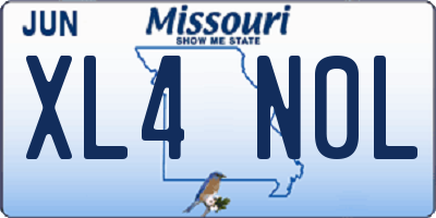 MO license plate XL4N0L