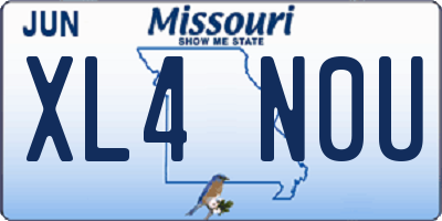 MO license plate XL4N0U