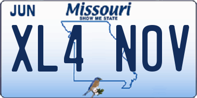 MO license plate XL4N0V