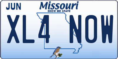 MO license plate XL4N0W